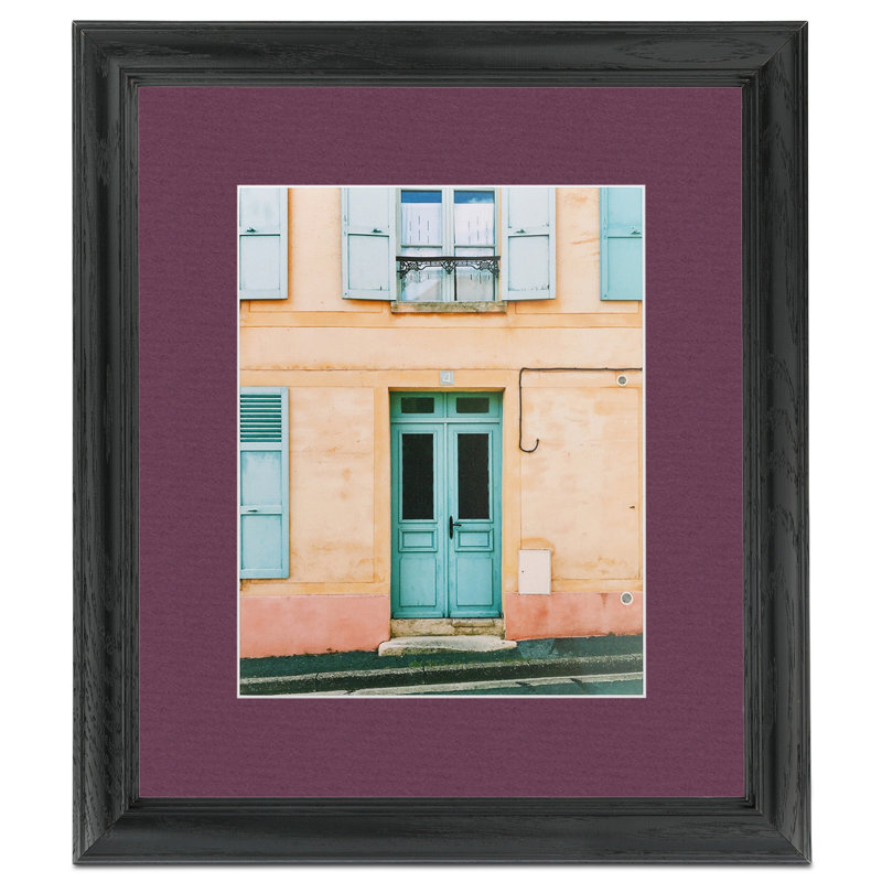 Wood Matte Picture Frame with Mat, Ruby