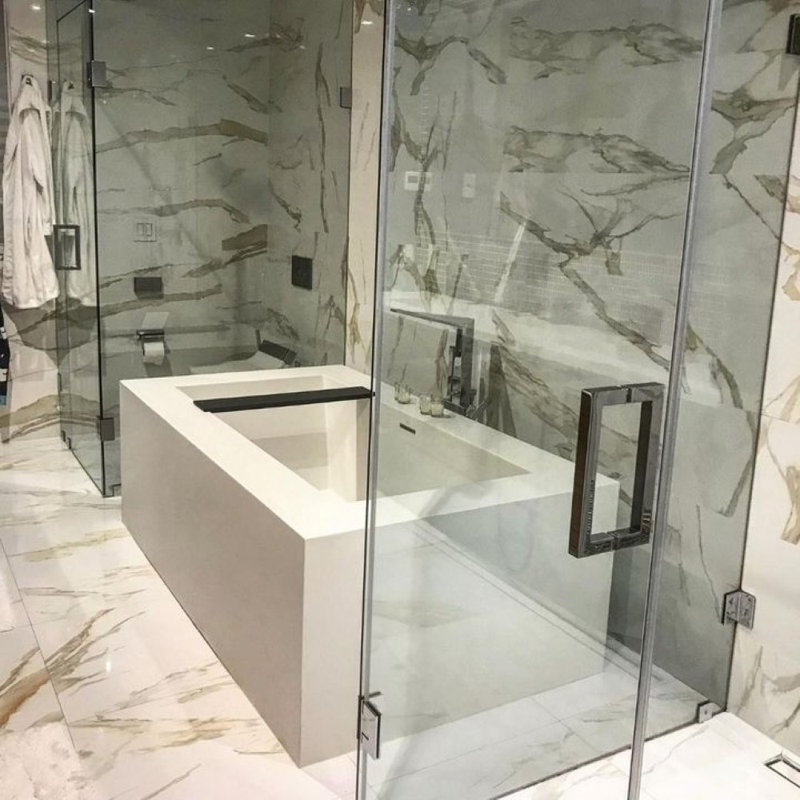 Cube 72'' L Freestanding Soaking Bathtub, Matte Black, White True High Gloss