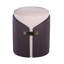 Tabouret de meuble-lavabo à deux tons avec rangement brun, élégant pour la chambre d'amis, intérieur spacieux de l 13 po, bois d'ingénierie, 14,5 dimensions, capacité de 265 lb, design moderne, velours avec rangement, détails dorés, multicolore