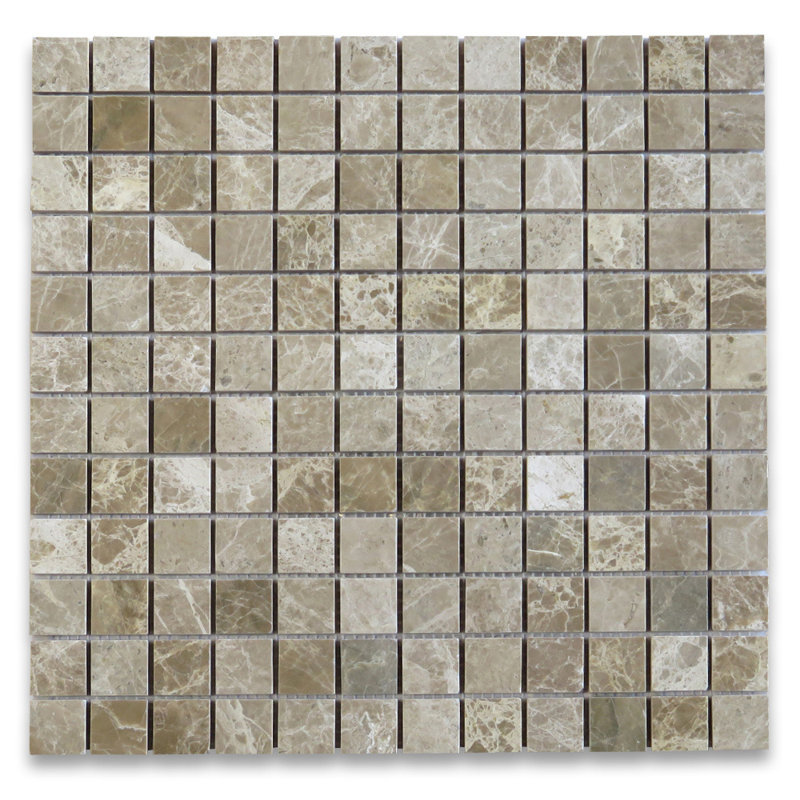 Carreau de marbre clair 12 po x 12 po Emperador