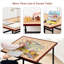 Table de casse-tête inclinable 1500 pieds avec pieds, chevalet réglable en hauteur et à angle avec couvercle et rangement, table de scie sauteuse portative en bois avec 4 roues et plateau antidérapant pour adultes