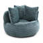 Grand fauteuil à billes avec 3 coussins et rayures, fauteuil en velours côtelé avec rembourrage, 5 couleurs, canapé d'appoint rembourré pour jouer, lire-2000916521