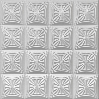 20X20 Styrofoam Ceiling Tiles Glue-Up Decorative Panels For Easy Diy Install, Home & Basement Renovation. R40 Aerial Village, Plain White, Lot/8