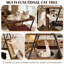 Arbre à chat 71 po industriel moderne: tour en bois multi-niveaux avec structure en métal et patins lavables-1263502219