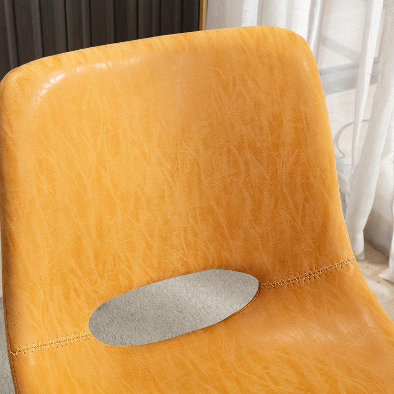 Chaucer Faux Leather Upholstered Dining Chair, Tan
