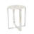 Marble Side End Accent Table with Silver Metal Legs