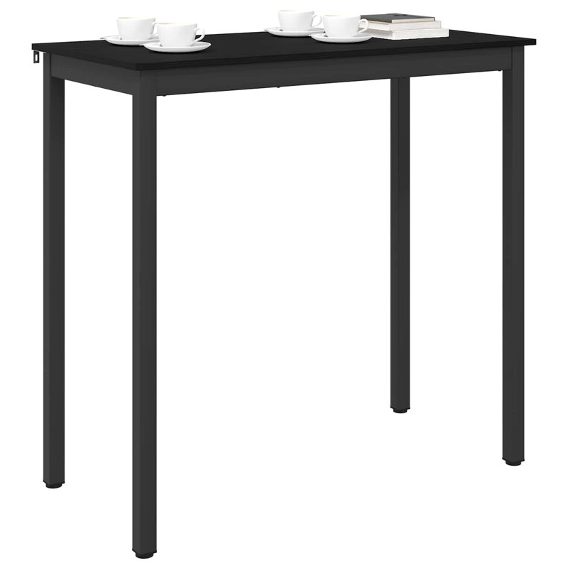 Standing Bar Table Engineered Wood, 105cmH x 110cmL x 55cmW, Black