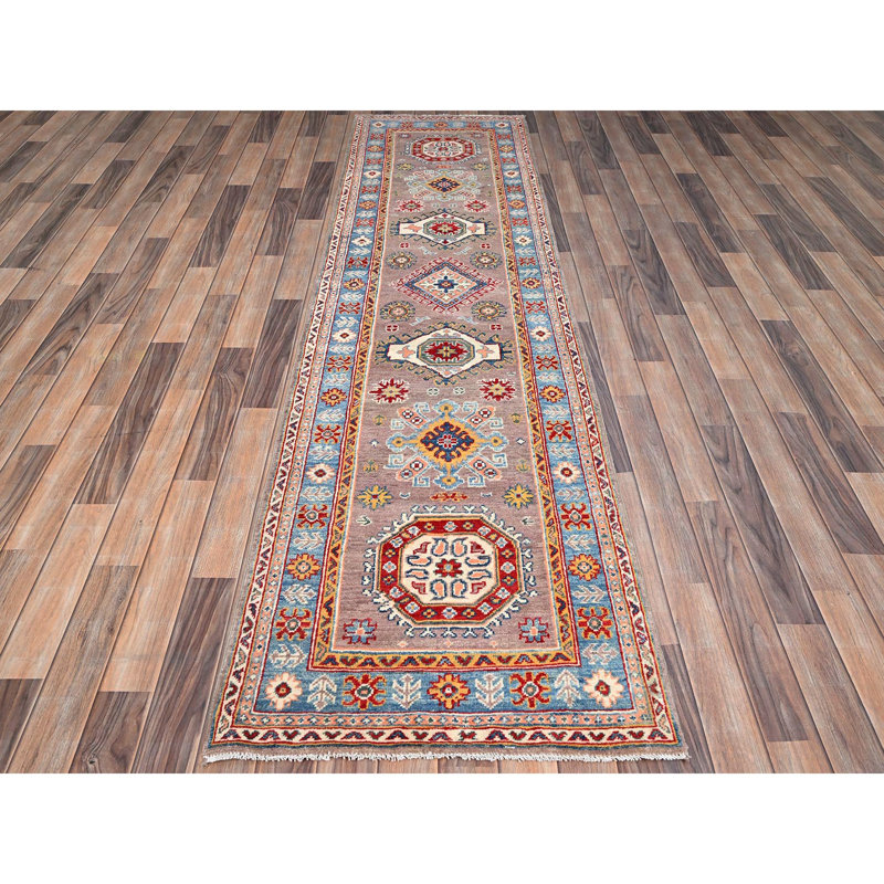 Possing One-of-a-Kind 2'6" X 9'2" New Age Runner Wool Area Rug Grey