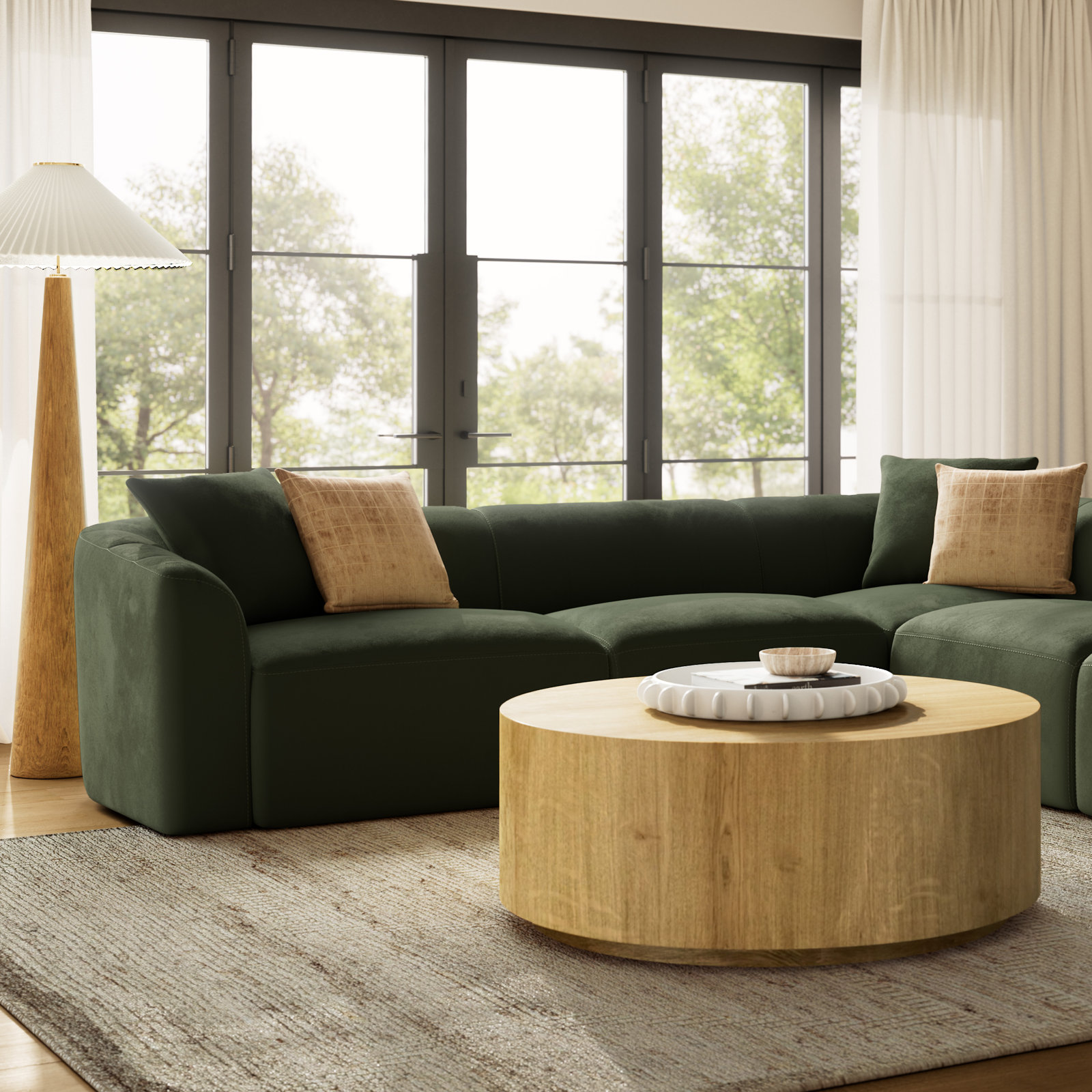 Freddy 66'' Solid Wood Floor Lamp