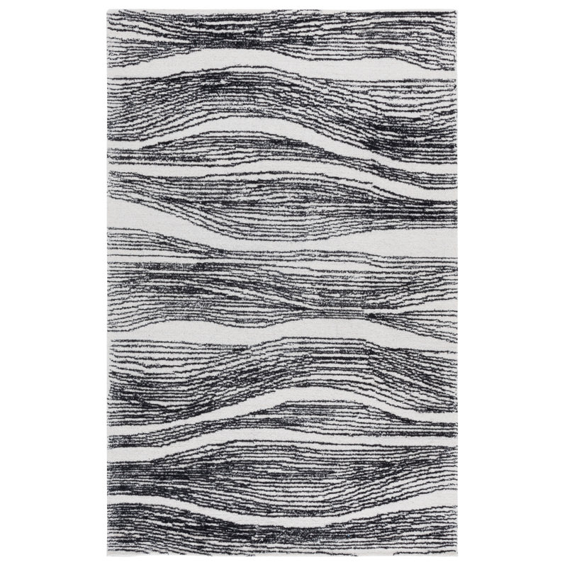 Tapis en laine et en coton touffeté à la main Madiya, Rectangle 5 pi x 8 pi