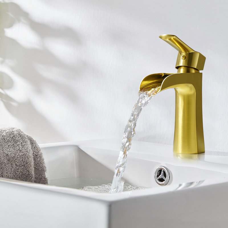 Robinet de salle de bain Tatcha, Or brossé