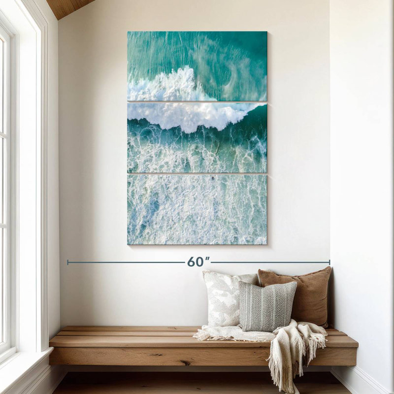 Gillard turquoise Gillard Waves, H 50 po x l 32 po