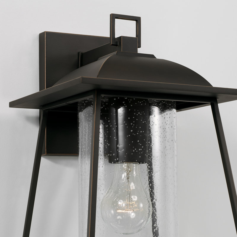 Lanterne murale d'extérieur 16,25 po H, Bronze huilé, H 13,25 po x l 8,5 po x P 9,25 po