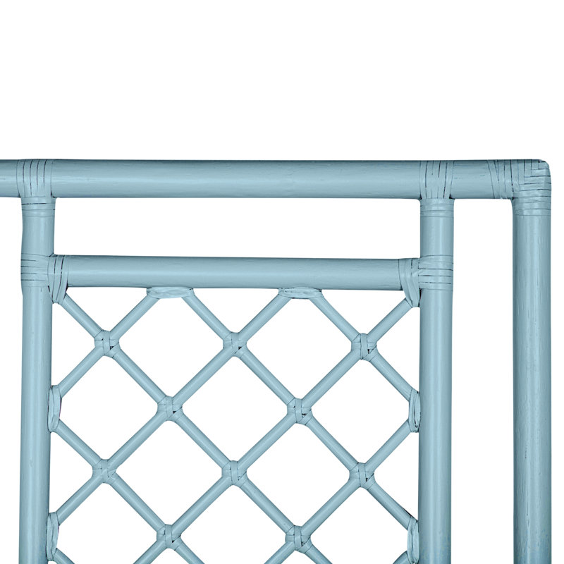 X And Diamond Open-Frame Headboard, Queen, Pool Blue
