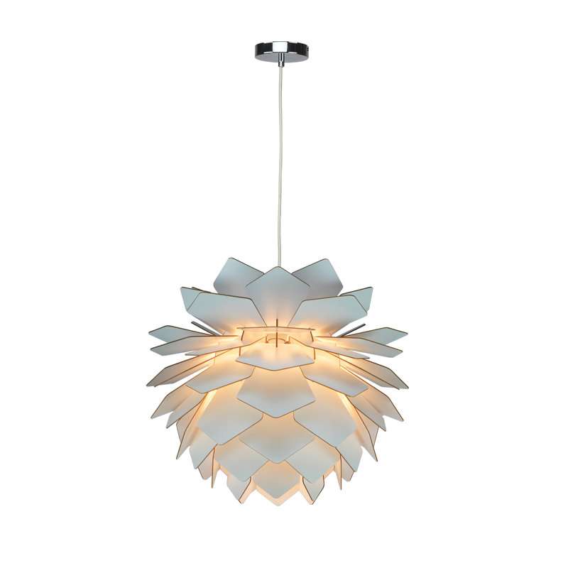 Lustre géométrique unique à 1 lumière Dowsing, Blanc