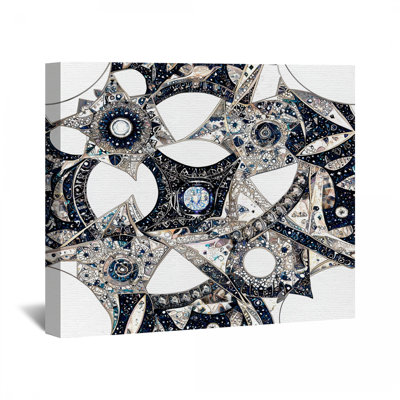 Star Pattern Canvas Wrap - Geometric Wall Decor