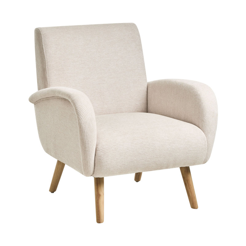 PLASSEN Upholstered Armchair, Beige