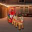 Décoration de Noël gonflable de Noël traîneau et renne de 8 pi pour le père Noël