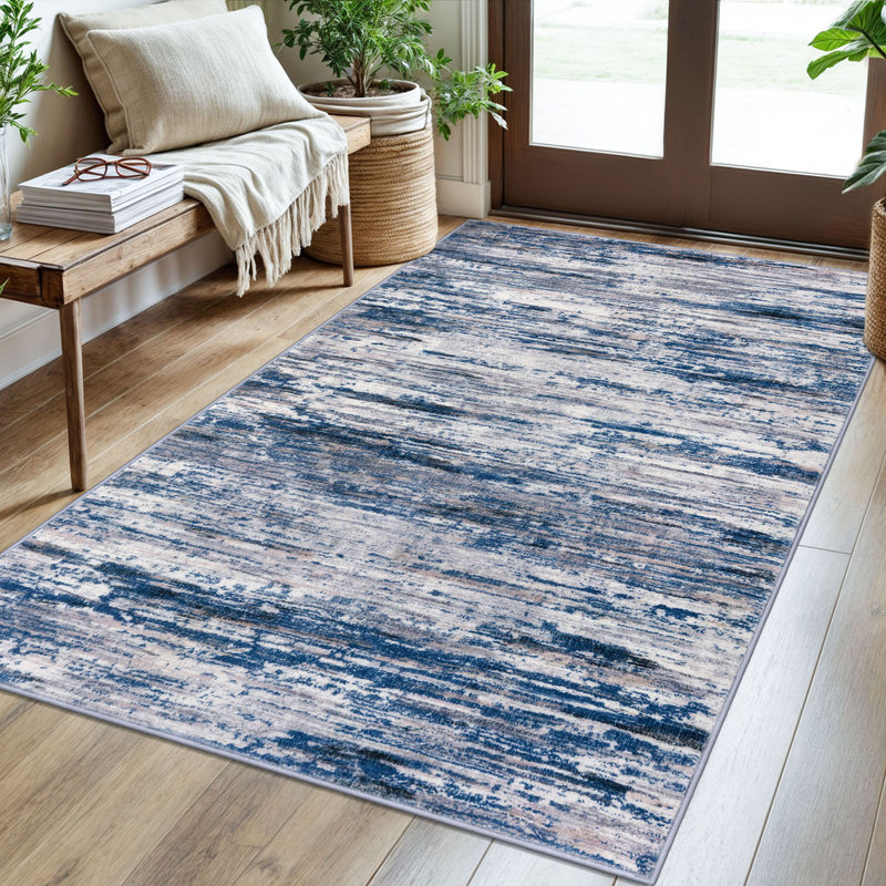 Modern Washable Rug for Entryway Soft Non Slip Abstract 3x5 Area Rugs Indoor Carpet for Kitchen Entryway Bedroom 
