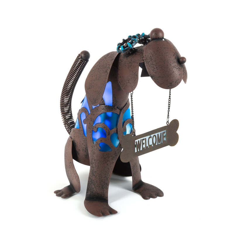 Statue de chien "Welcome"