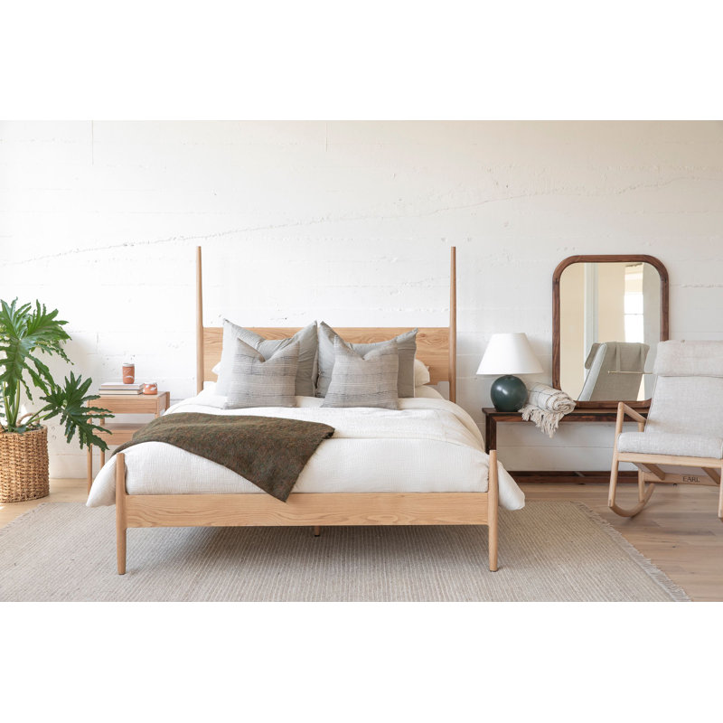 Dansk Solid Wood Bed, King, White Oak