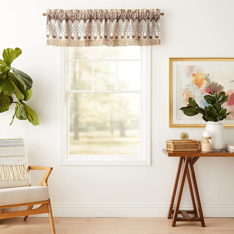Tailored Window Pelmet, Brown