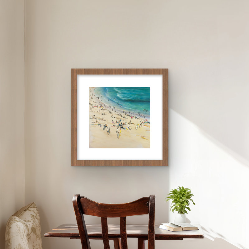 Foule d'été à la plage - décor de chambre à coucher contemporain