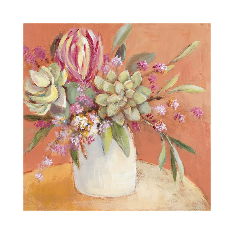 Succulents With A Rosy Outlook by Lanie Loreth - Wrapped Canvas Gallery-Wrapped Canvas Giclée