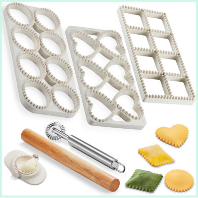 Presse à raviolis, emporte-pièce à raviolis, moule à 3 formes, presse à empanadas de 6,6 cm