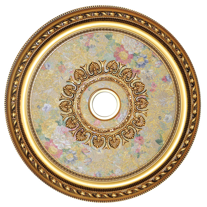 Médaillon de plafond rond en centre floral