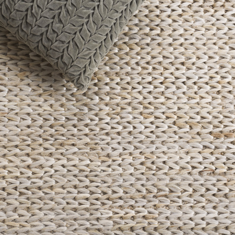 Tapis naturel en fibre naturelle argenté 954, Rectangle 6 pi x 9 pi
