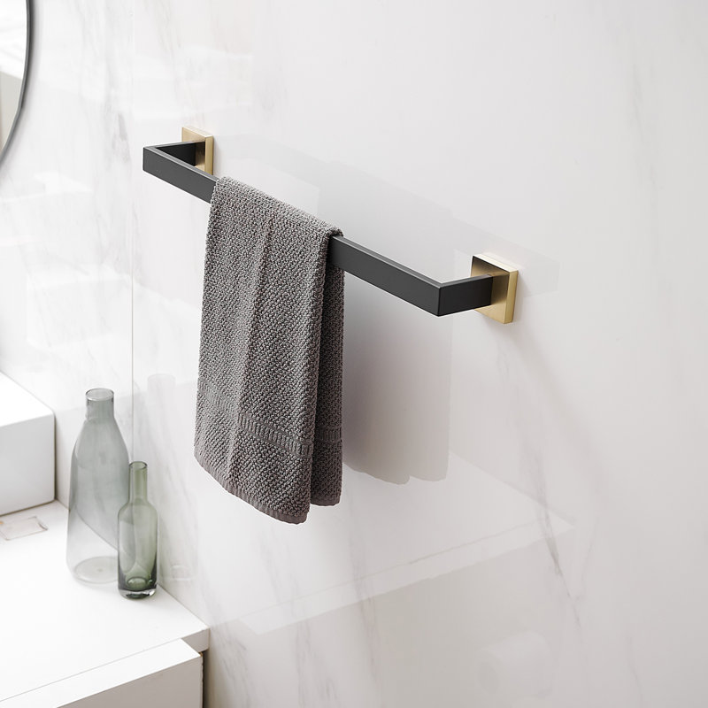 21.9'' 1 Towel Bar, Black/Gold