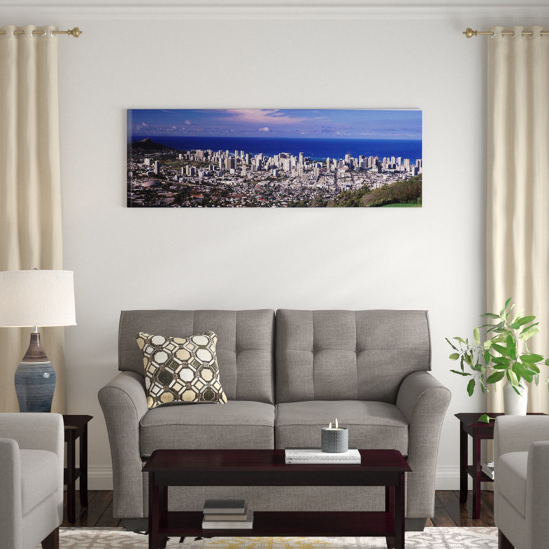 « honolulu, oahu, hawaii 2010 », reproduction de photo sur toile, H 12 po x l 36 po x P 1,5 po, Toile tendue