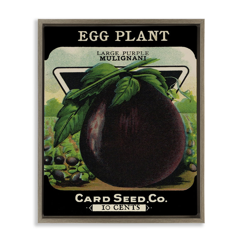 Cadre flottant rétro aubergine de jardin, design par Lil 'Rue, H 31 po x l 25 po, Cadre flottant orme Montalcino