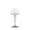 Novecento Table Lamp White Striped Glossy Chrome E12 Ul