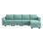 Manusite L-Shaped Reversible Modular Sectional Couch with Storage Ottoman-1074405271