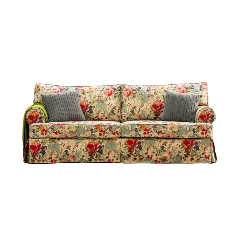 Simple Creative Pastoral Style Sofa Upholstered 90.5'' Sofa