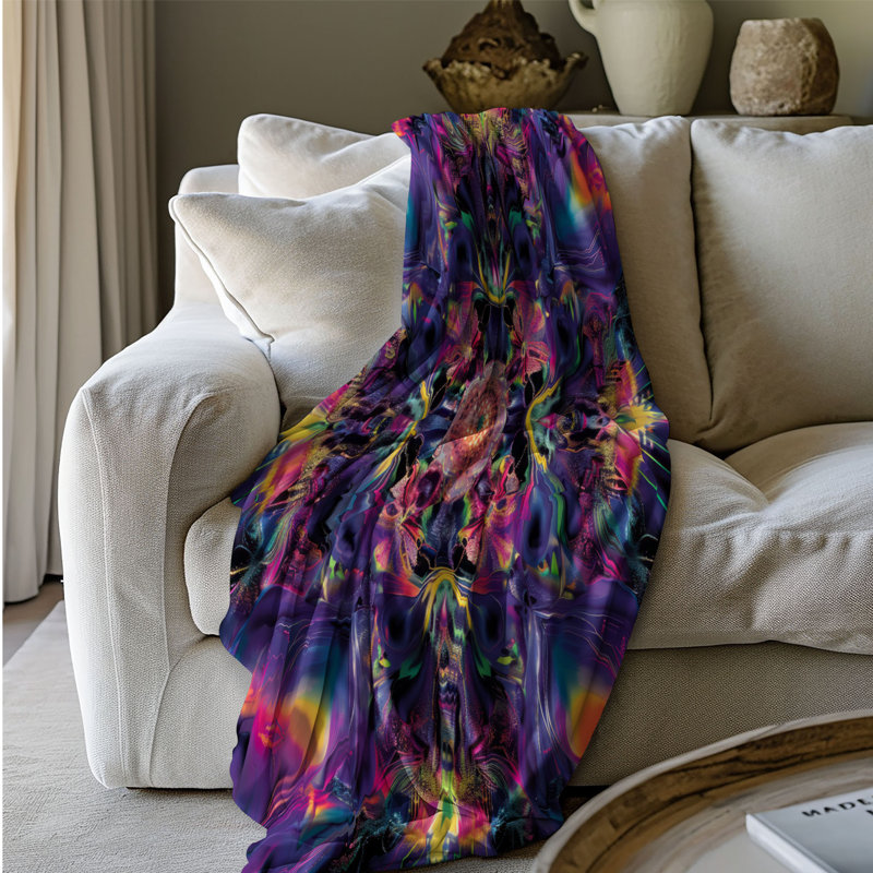 Psychedelic Patterns - 1 Piece Blanket, 80" L x 60" W