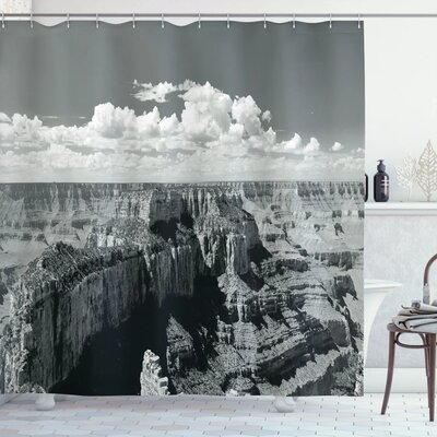 House Nostalgic Photo of Ethnic Finding Grand Canyon Peaks in National Park with Cloud Shower Curtain Set -  Ambesonne, sc_20101_long