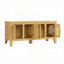 Cage pour chien en bois d'hévéa avec rangement et 4 portes pour le salon Lars-134042096
