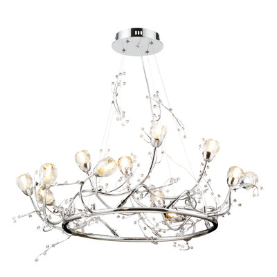Lampe lustre géométrique à 12 lumières à intensité variable
