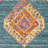Felty Oriental Light Blue/Orange Area Rug-1559521889