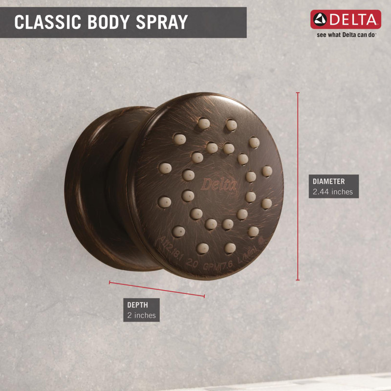 Full Adjustable Body Spray with TouchClean, Venetian Bronze