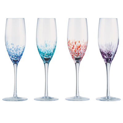 Speckle Champagne Flutes