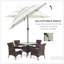 Parasol de patio à 3 niveaux avec manivelle et inclinaison à bouton-poussoir pour l'ombrage extérieur, la terrasse, la cour et la pelouse-130067891-130067890