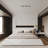 King Size Upholstered Platform Bed - Special Shaped Velvet Headboard, Metal & Wood Frame, Beige/White