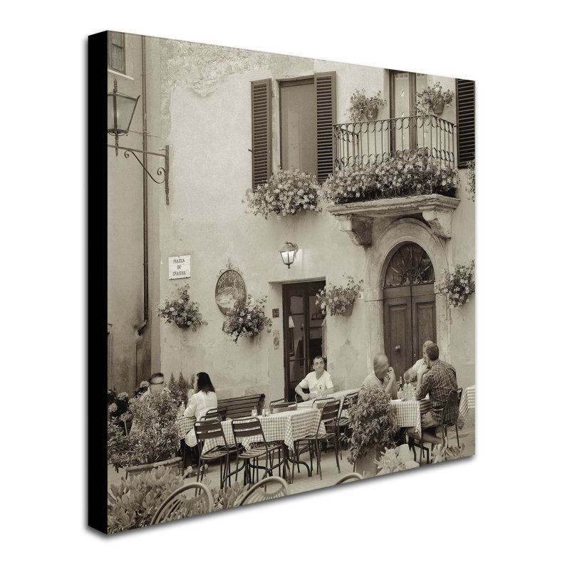 Alan Blaustein «Tuscany Caffe VI», reproduction de photo sur toile tendue, H 24 po x l 24 po x P 2 po