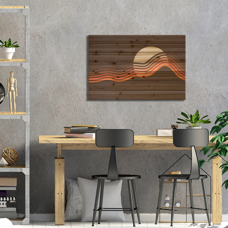Estalis Sundown Stripes par Circa 78 Designs, H 26 po x l 40 po x P 1,5 po