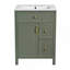 Meuble-lavabo de 24 pouces avec lavabo en céramique, 1 porte à fermeture en douceur, 2 tiroirs à fermeture en douceur et 2 supports de rangement sur la porte-2132171098