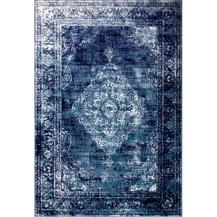 Tapis bleu marine Wisser